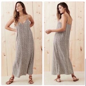 Jenni Kayne Leopard Animal Print Maxi Slip Dress size Medium